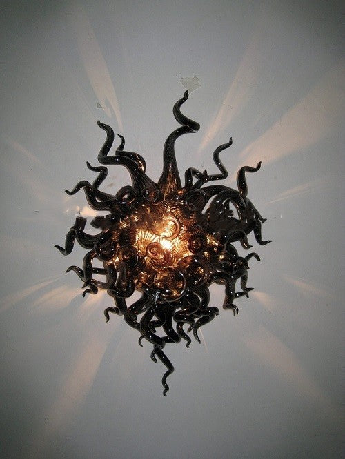 Hand Blown Glass Wall Lamps Murano Sconce with LED Bulbs Home Restaurant Art Decoration Little Black Lighting