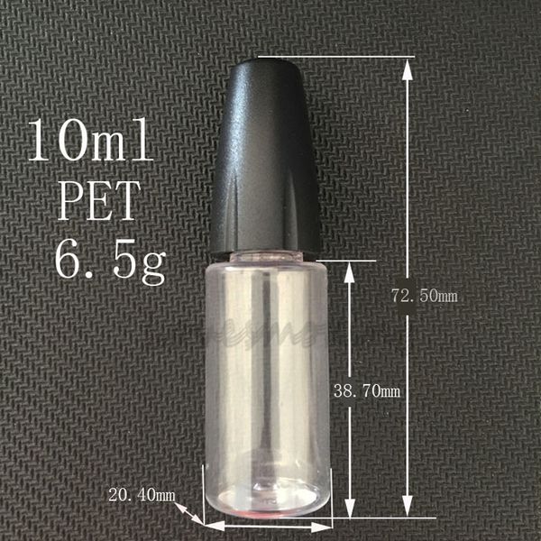 Wholsale New 10ML Squeeze Bottles With Metal Needle Tip Empty PET Clear Needle Bottle For E Liquid Plastic Bottles for eGo Vapor E Juice C