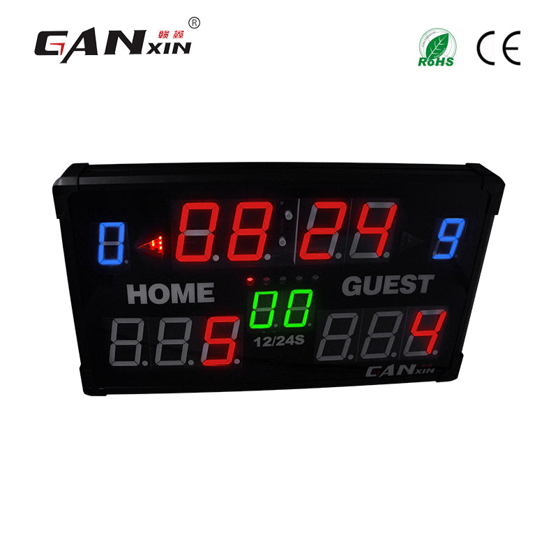 GANXIN LED Scoreboard Multi-sport Tabletop Indoor Electronic Scoreboard with Remote Control Included for Basketball Baseball, Badminton Foot