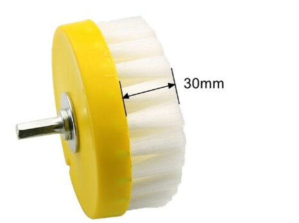 OD 110mm White Electric Drill Floor Cleaning Brush Power Tool for Removing Stubborn Stains on Carpet Sofa Stone Ceramic Tile Cleaning Tool