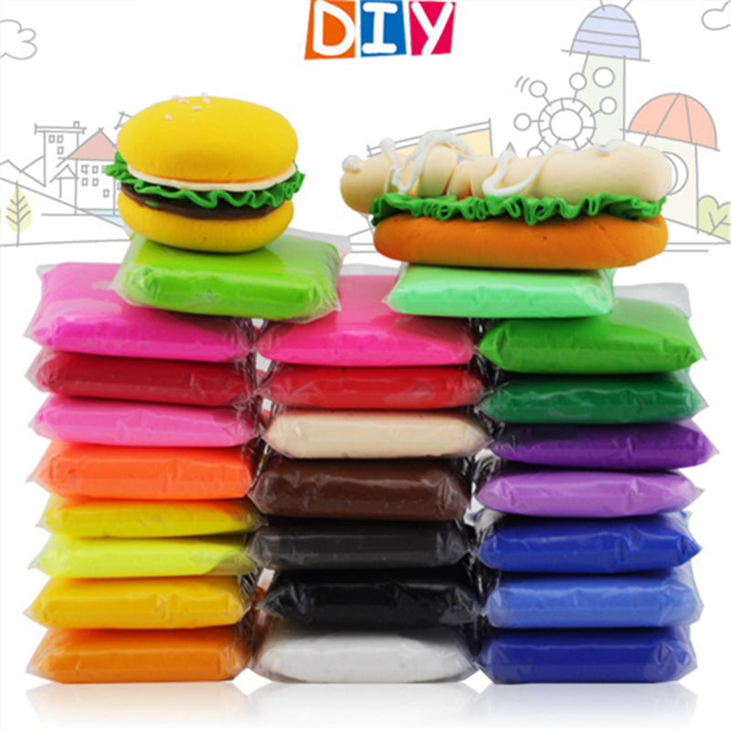12pcs-lot 20g 12 colors DIY safe and nontoxic Malleable Fimo Polymer Clay playdough Soft Power toys set gifts for children