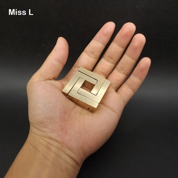 Collection Pure Brass Metal Puzzle Cast Copper Model Solution Brian Teaser Mind Gadget Intelligence Game Toys