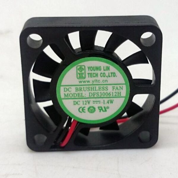 Original 3007 DFS300612H 12V 3 cm ultra-thin two-wire notebook mute cooling fan