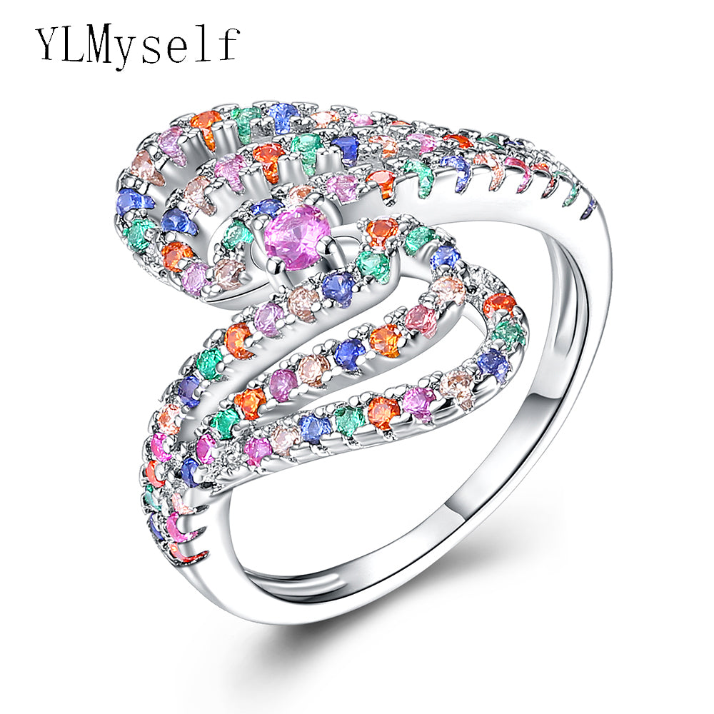 Very beautiful Candy colorful crystal ring Fashion Jewelry bague aneis anel Cute finger ring great jewellery