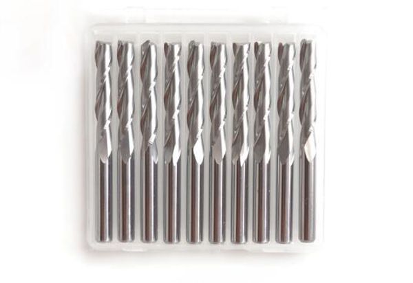 Free Shipping 10PCS 4x17mm Double Flute Spiral Woodworking Milling Cutter CNC Engraving Router Bits Wood Acrylic Drill