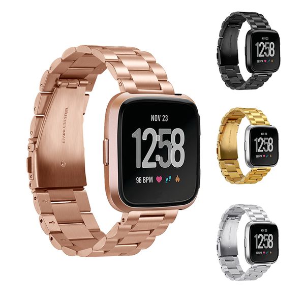 Strap Metal 5 - Lite 23mm band strap Screwless Stainless Steel Bracelet For Fitbit Versa Replace Wristbands Accessories Wrists