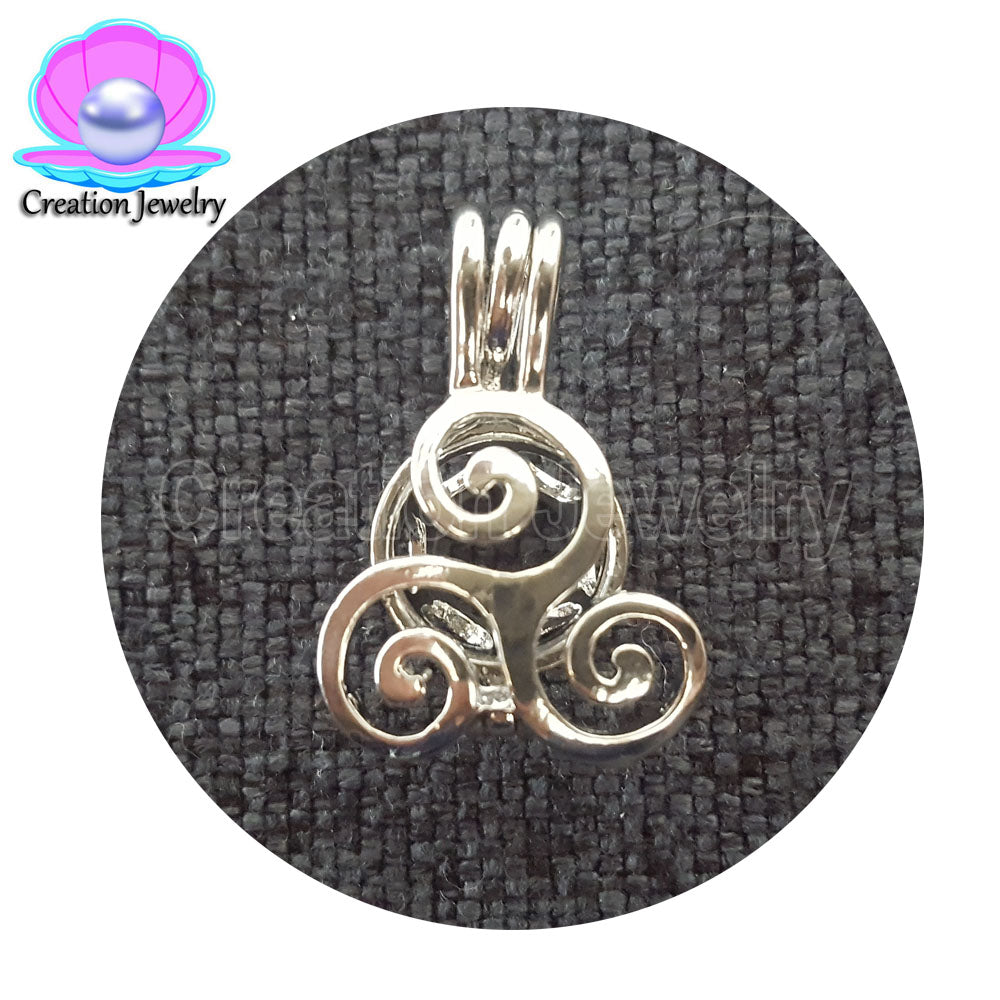 Wholesale Factory Direct White Gold Plated Pearl Bead locket Monkey-giraffe Cage Pendants for Jewelry Making -Essential Oil Scent Diffuser