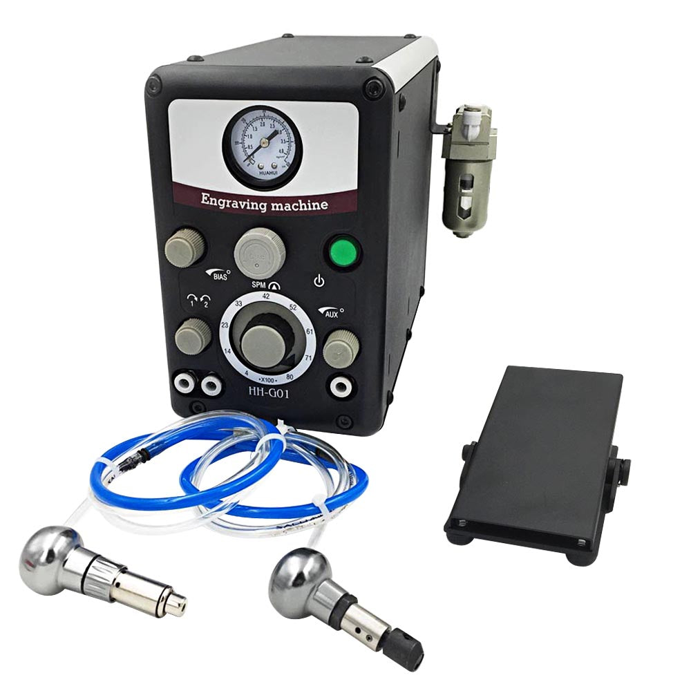 Stone Setting Tools Pneumatic Jewelry Engraver Machine 110V 60Hz Hand Engraving Machines 400-8000 RPM GraverMax G8 Quick Setup Jewellery Making Tool