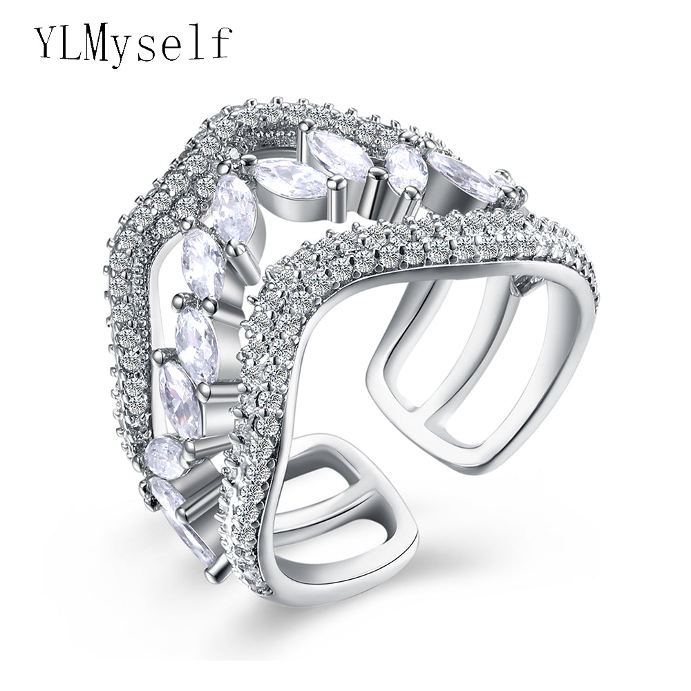Hot rings for women crystal white jewellery female trendy Jewelry & Accessories gift Wholesale finger rings