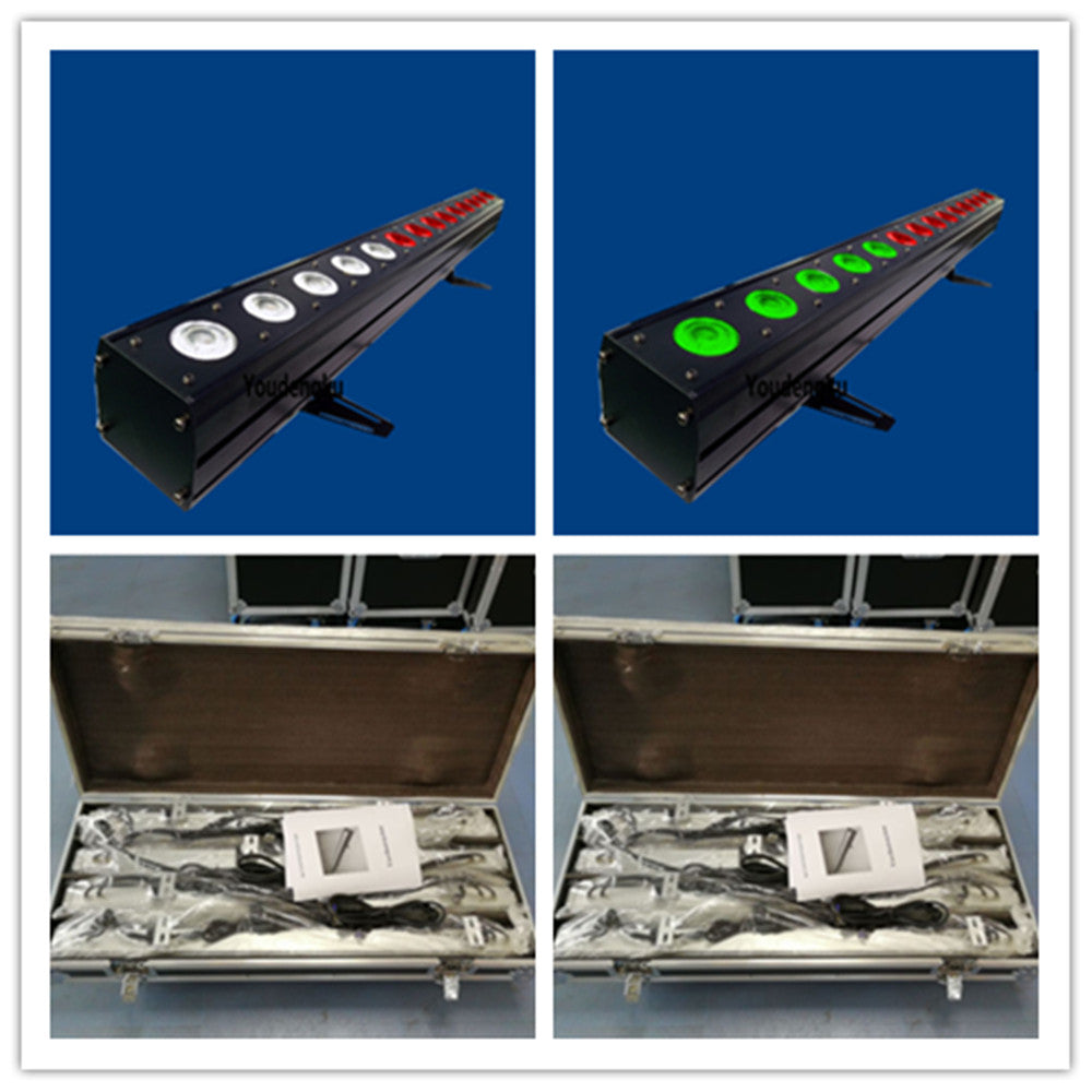 4pieces with flightcase individual control leds 14x15w rgbwa 5in1 led bar wall washer indoor washer wall floodlight fixtures