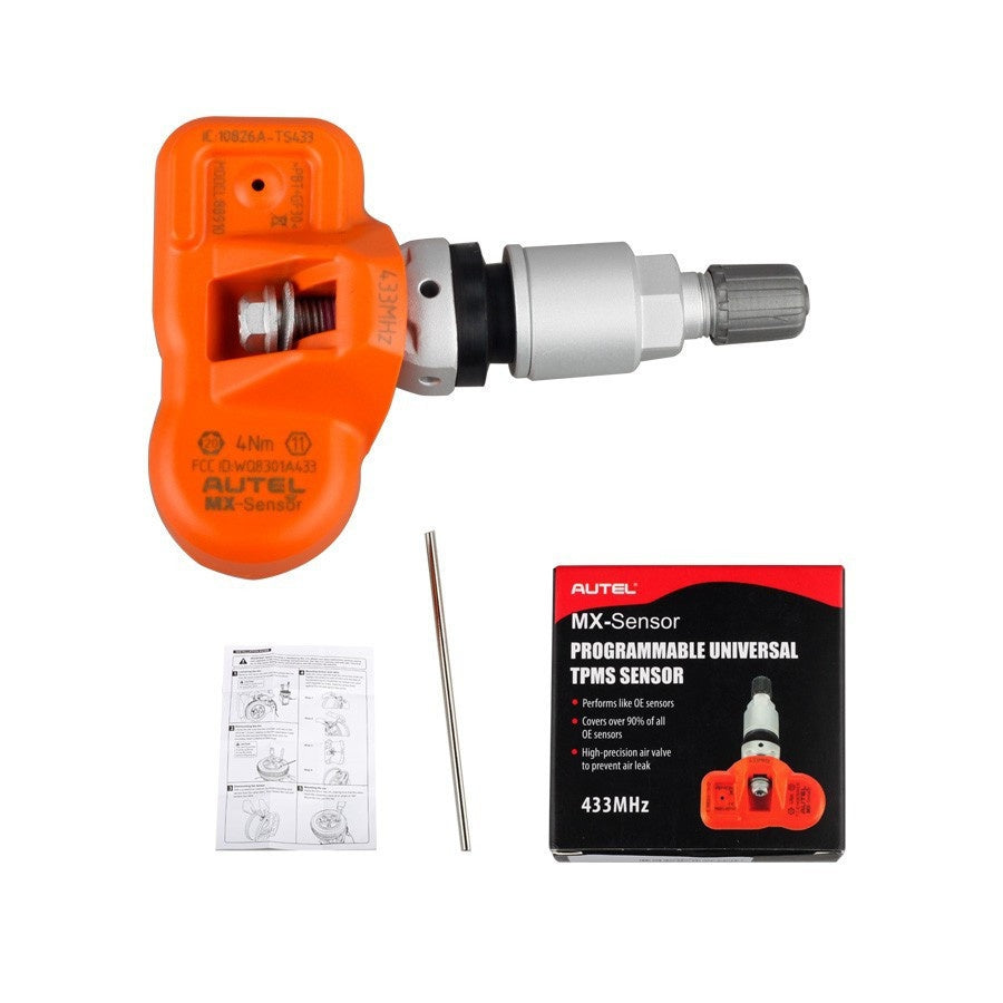 V4.09 Autel MX-Sensor 433MHZ-315MHZ Universal Programmable TPMS Sensor Specially Built for Tire Pressure Sensor Replacement Best Quality