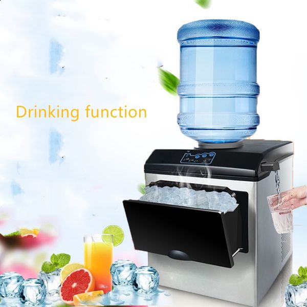 new-free delivery2018Electric Commercial- Household Ice Making Machine 25KG Countertop Automatic Bullet Ice Maker HZB-25-BF