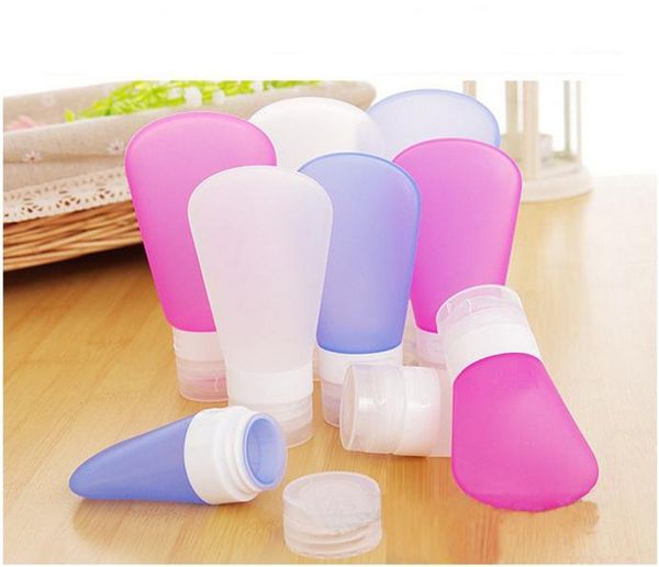 60ML Travel Refillable Bottles Silicone Skin Care Lotion Shampoo Gel Squeeze Bottle Tube Containers Squeeze Kits SN481