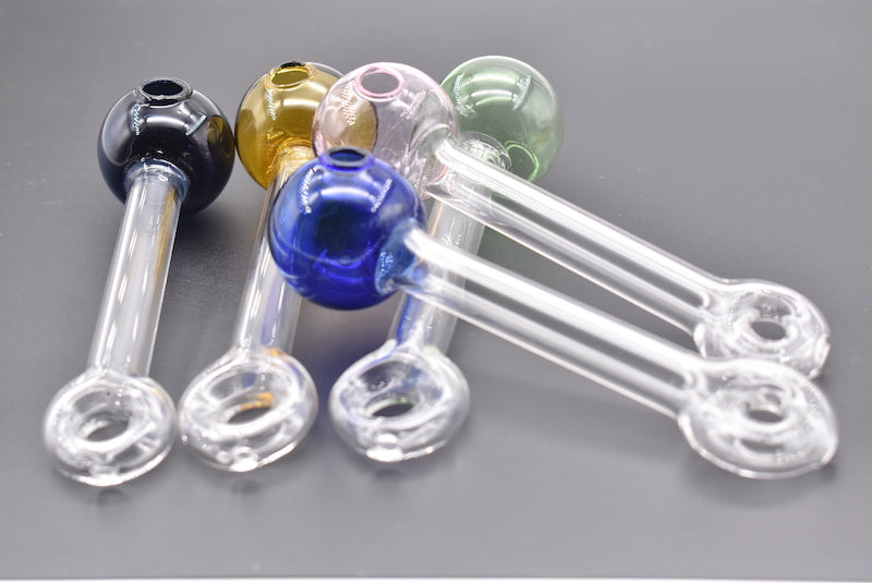 wholesale cheap 10colors newest Thick Necklace glass oil burner pipe cheap smoking quality glass oil tube pipe hand pipe free shipping