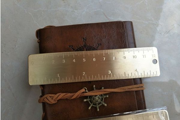 Outdoor Camping Equipment High Quality Brass Scale Portable Vintage Bookmarks Copper Ruler Mini EDC Tool for Hiking NY021