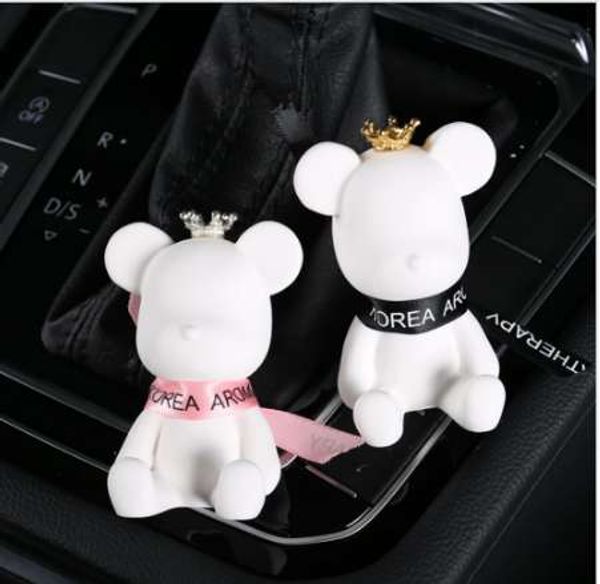 Car perfume ornaments car air conditioning outlet perfume folder in addition to smell cartoon bear car interior decorations