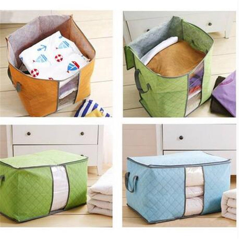Wholesales 2018 Big Capacity Clothing Non-woven Storage Box Bag Organizer Quilt Household storage collection