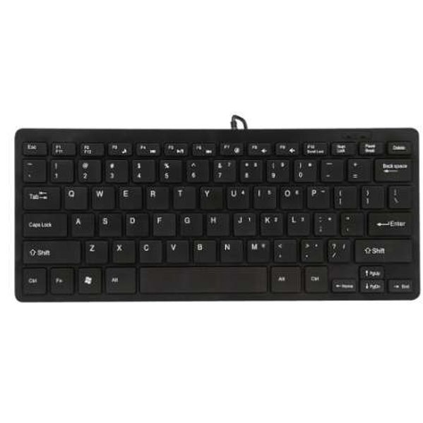 PROMOTION! Black Ultra thin Quiet Small Size 78 Keys Mini Multimedia USB Keyboard For Laptop PC