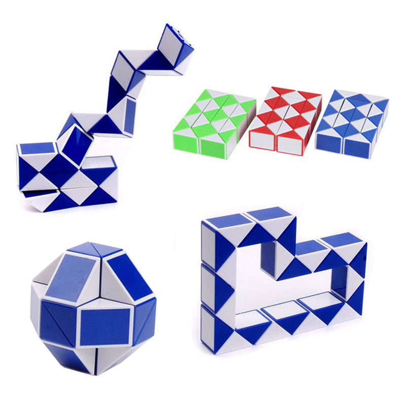 Mini Magic Cube Kids Creative 3D Puzzle Snake Shape Game Toy Cube Twist Puzzles Random Intelligence Toys DHL