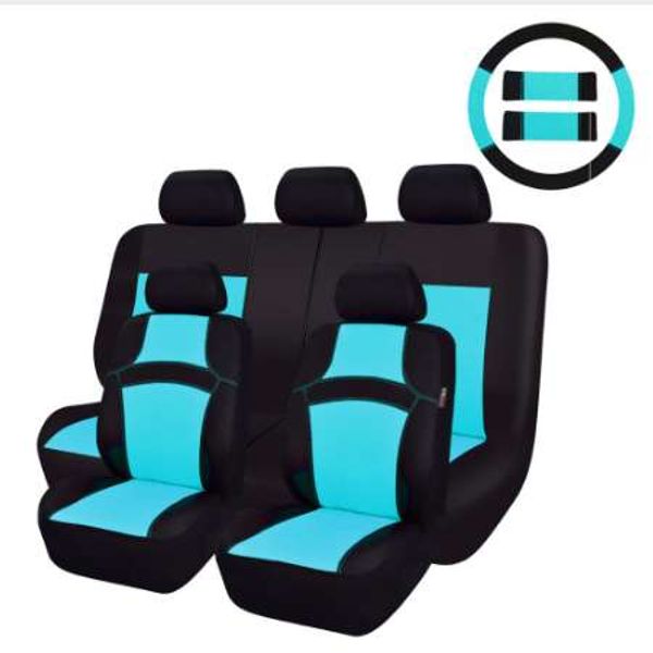 Car-pass Car Seat Cover Sandwich Blue Orange Yellow Purple Green Car Accessories Full Seats Universal Linings for Car Seats