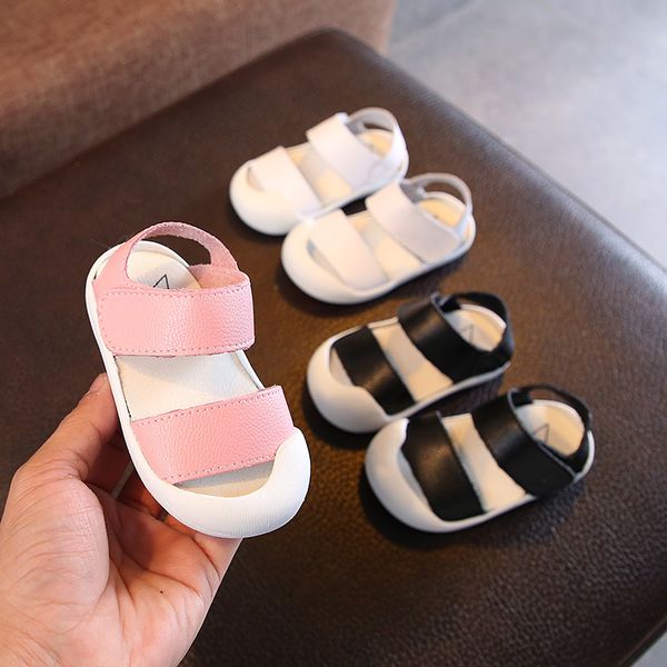 2024 Summer Baby Sandals Genuine Leather Soft Sole Infant Toddler Shoes for Boys Girls