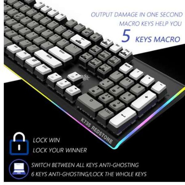 HEXGEARS Gaming Mechanical Keyboard Backlight Clavier Gamer PBT Key Cap for csgo Dota 2 USB RGB Kailh Box Switch Gamer Klavye
