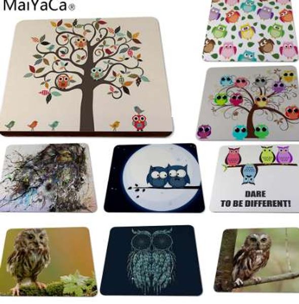 MaiYaCa Funny Owl Animal Mousepad Decorate Your Desk at Home And Office Desk Gming Mouse Pad Size (22x18x0.2cm)