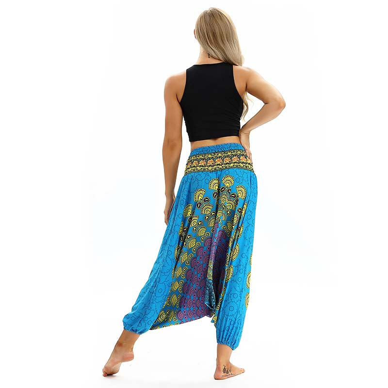 2018 Women Lantern Pants Soft Comfortable Yoga Excercise pants Polyester Thailand Elastic Dancing Loose Trousers Free Shipping