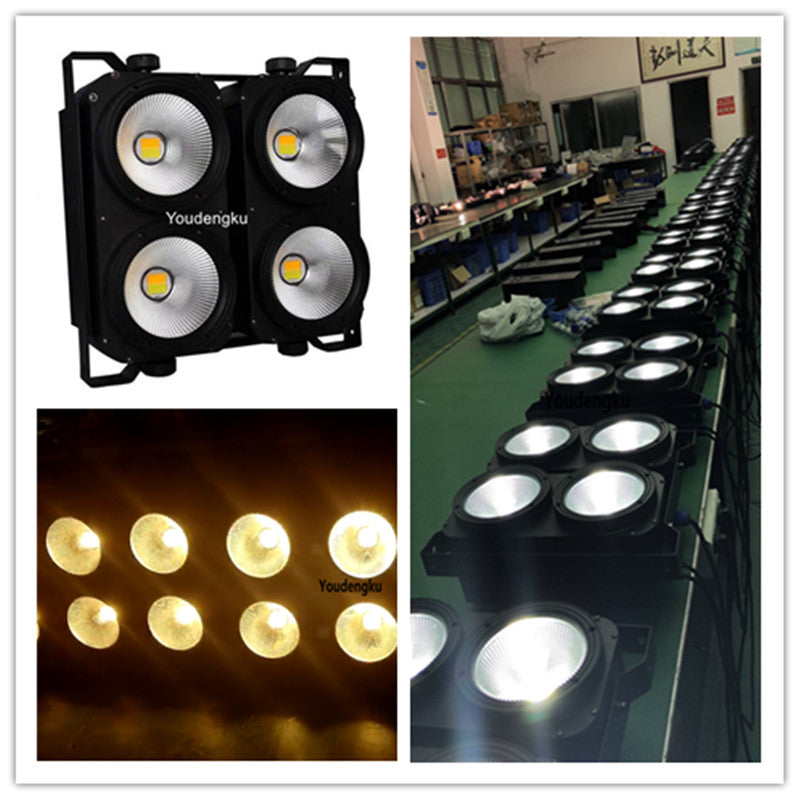 8 pieces MX 400W COB warm cool white cob led blinder dj light 4 eyes matrix led cob dmx blinder light