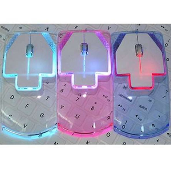 2.4G Wireless Mouse Silent Gamer Transparent LED Ultra-thin 1000DPI Glow in the Dark Gaming Mice for Notebook Desktop Compu