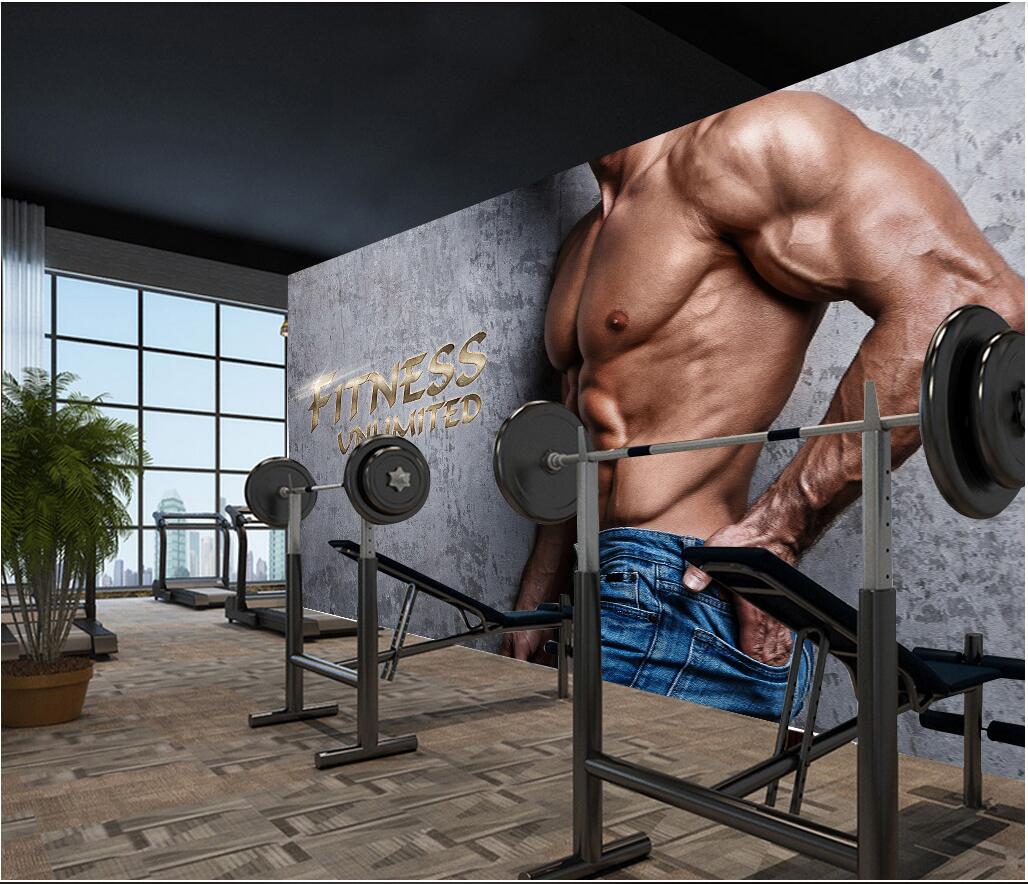 3d wallpaper custom photo mural Personality handsome gym yoga cafe American mural wall murals wallpaper for walls 3 d