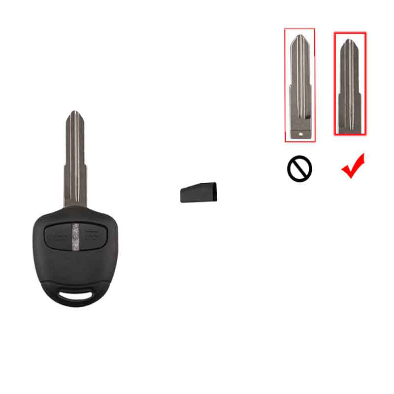 2Buttons MIT8 Blade Remote key Transponder Chip ID46 for MITSUBISHI Vehicle Outlander Pajero Triton ASX Lancer Original Key 315Mhz