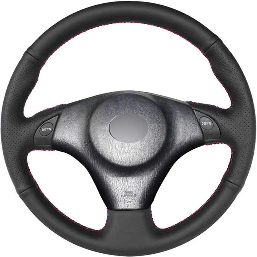 Black Genuine Leather DIY Car Steering Wheel Cover for Toyota RAV4 2003-2005 Corolla 2001 Lexus IS200 300 1999-2005
