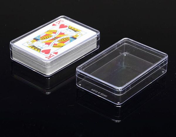 High quality transparent Card Holders plastic box PS Storage Poker box packing shipping material fast shipping SN2121