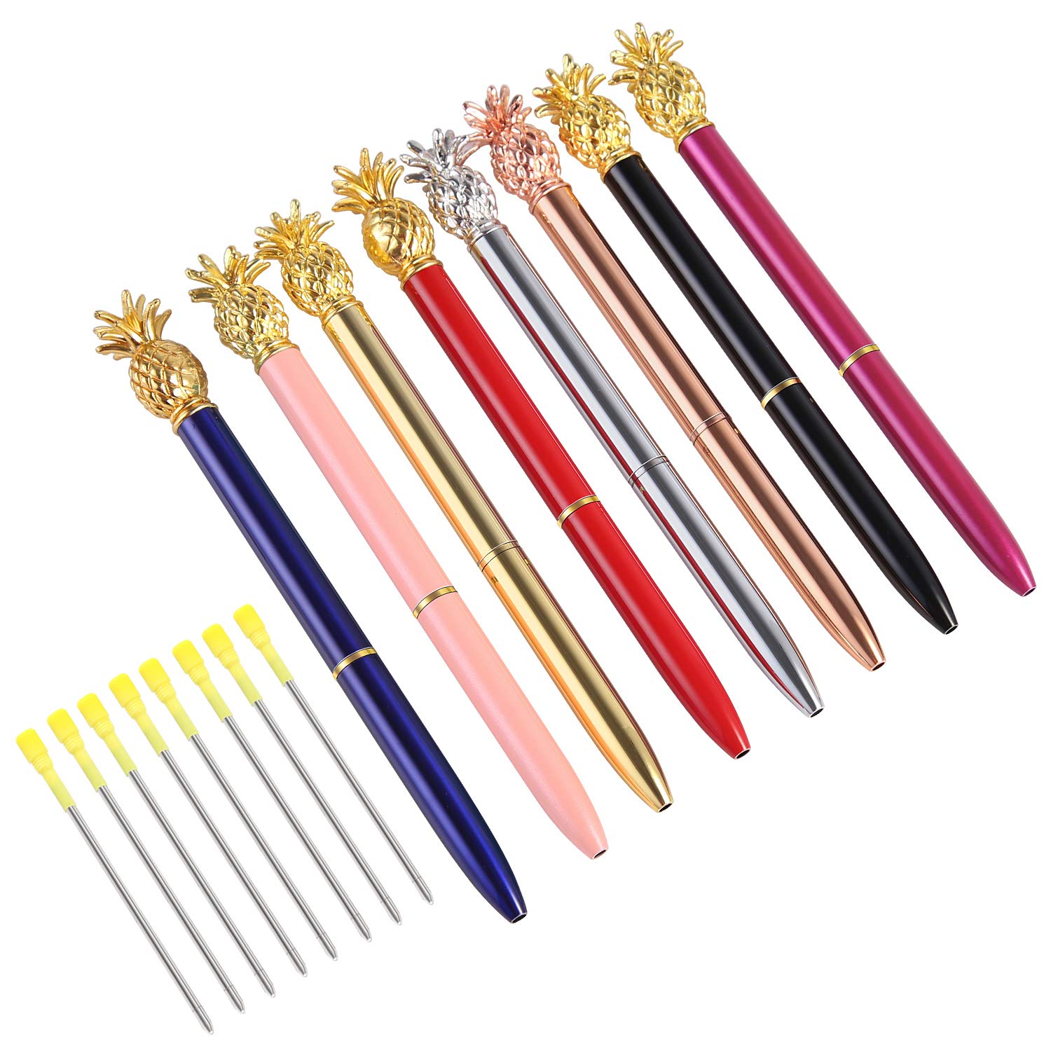 2019 NEW Creative Metal Ballpoint Pens With Pineapple Head Fashion School Stationery Writing Supplies gift pen Free Shipping