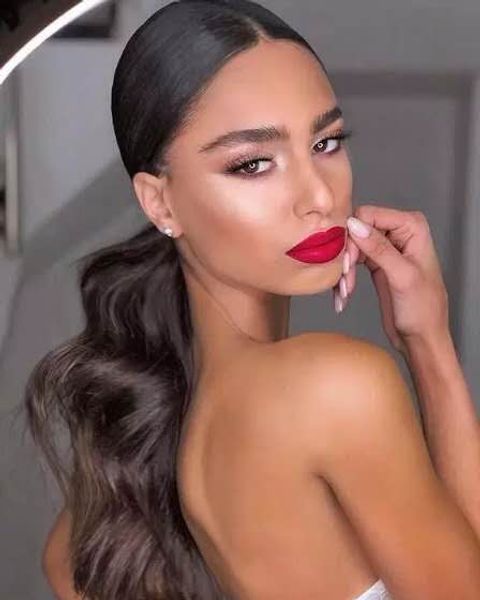 Wavy drawstring pony tail remy hairpiece wraps around 100human hair drawstring ponytail clip in 120g 4colors free ship to uk