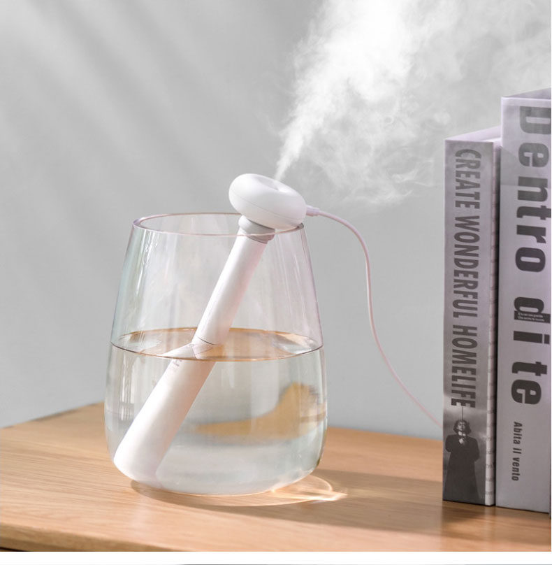 KBAYBO White Dismountable Donut USB Humidifier Portable Ultrasonic Mist Maker Humidifier for Home Office Air Humidifiers