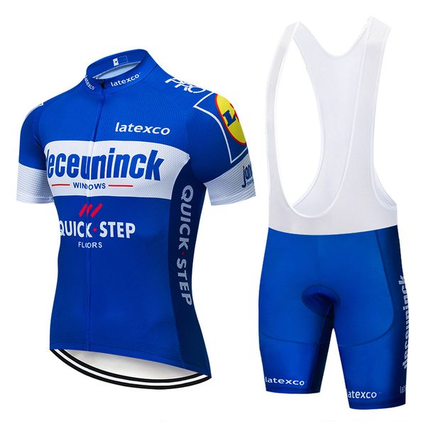 New 2019 Blue Quickstep Cycling team jersey 12D bike shorts set Quick Dry Bicycle clothing mens summer pro cycling Maillot wear
