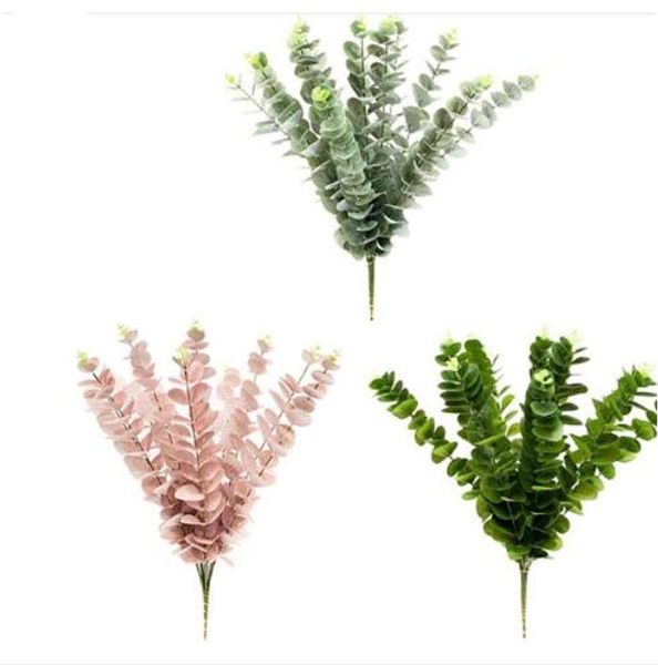 Eucalyptus Leaves Artificial flower Leaves Tropical Plant office-home-wedding Plants Garden Home Office Decor Fake Green Leaf GB844
