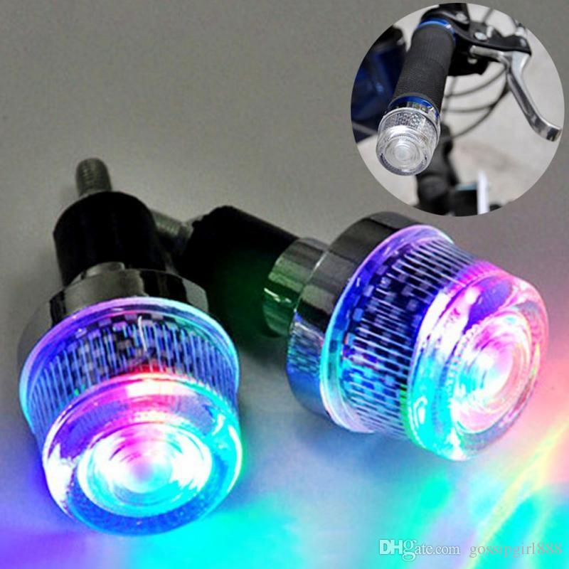 2018 2019 Super Cool Bicycle Handlebar Grip Plug LED Light Riding Cycling Warning Flashlights Turning Lamp Bike Headlamp .