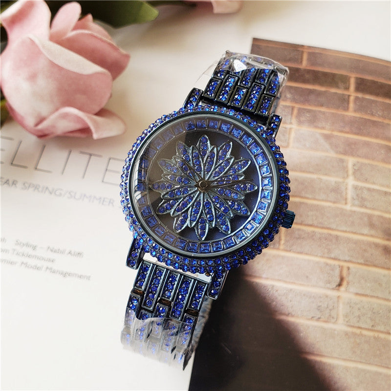 New 14 color diamond-encrusted watches Full drill watchband Luxury fashion men&#039;s and women&#039;s casual quartz watches free shipping