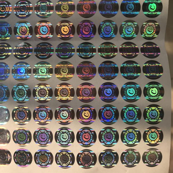 cookies California 3d Printing Packaging Paper hologram Stickers only stickers Accept customizable