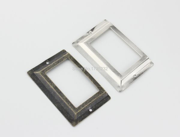 Silvery Bronze iron metal frame box book board decoration frame card tag label holder wood furniture sign holder memo tag sleeve