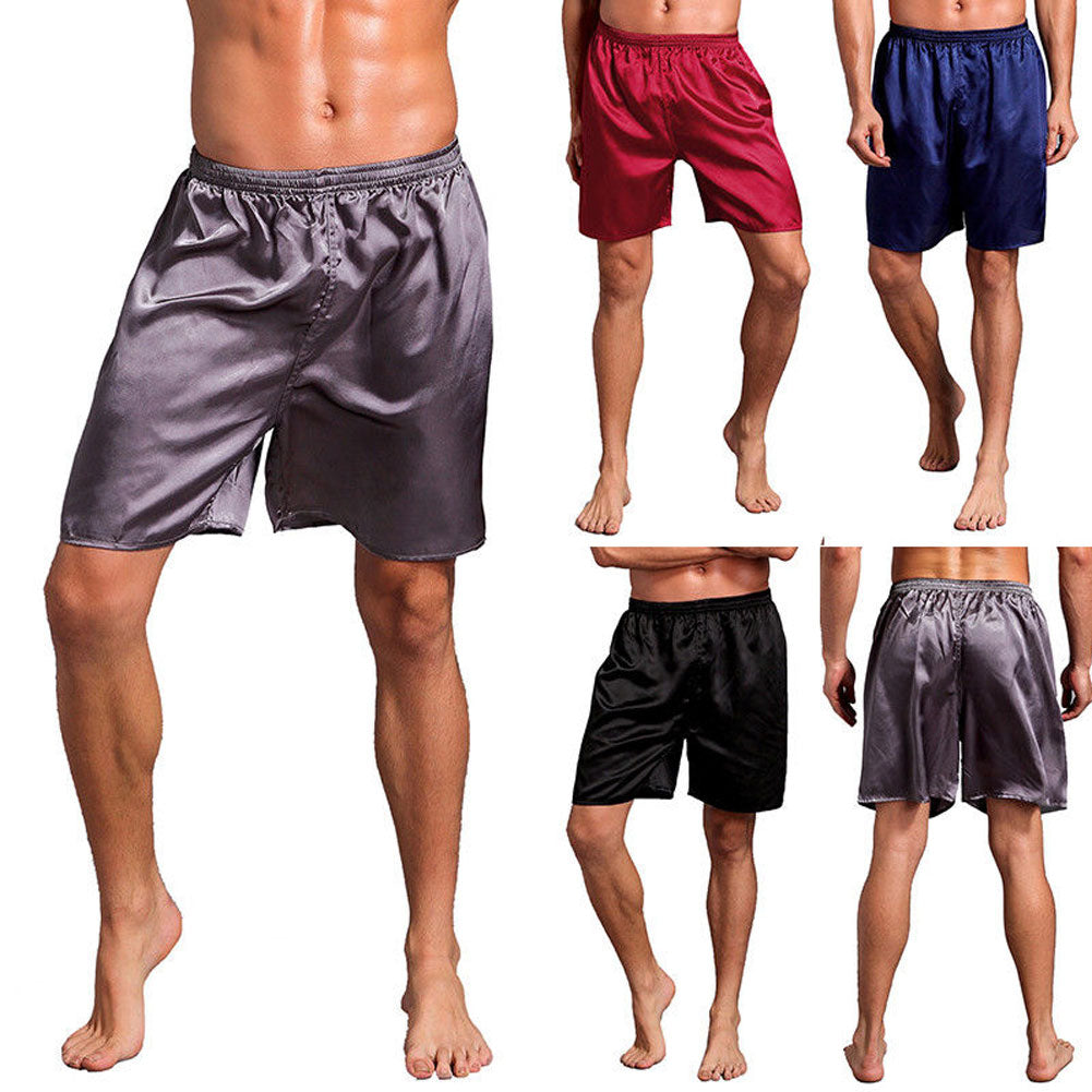 Plus Size Mens Casual Pajamas Shorts Sleepwear Loungewear Pajama Underwear Sleep Bottoms Red-Blue-Black-Gray