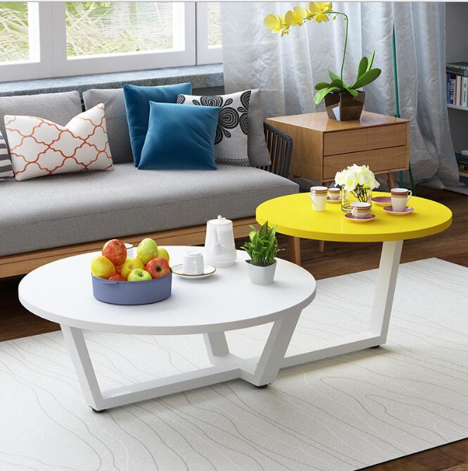 Round Creative Living Room Furniture Modern Small Nordic Tea Table Simple Unit Combination Mini Tables