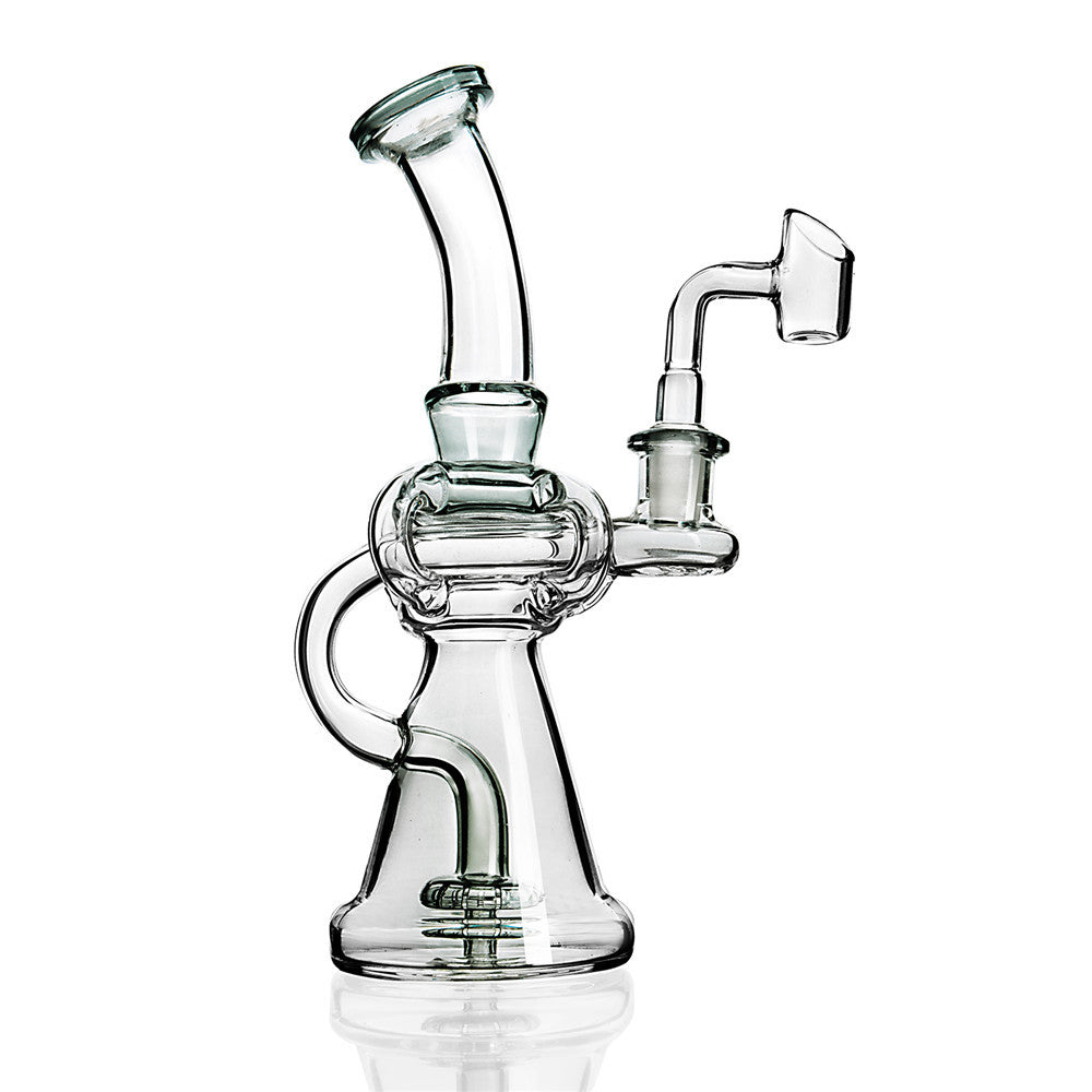 Glass beaker bong water bong recycler bubbler water pipes recycler glass rig recycler bubblers banger carb cap Birdcage inline perc