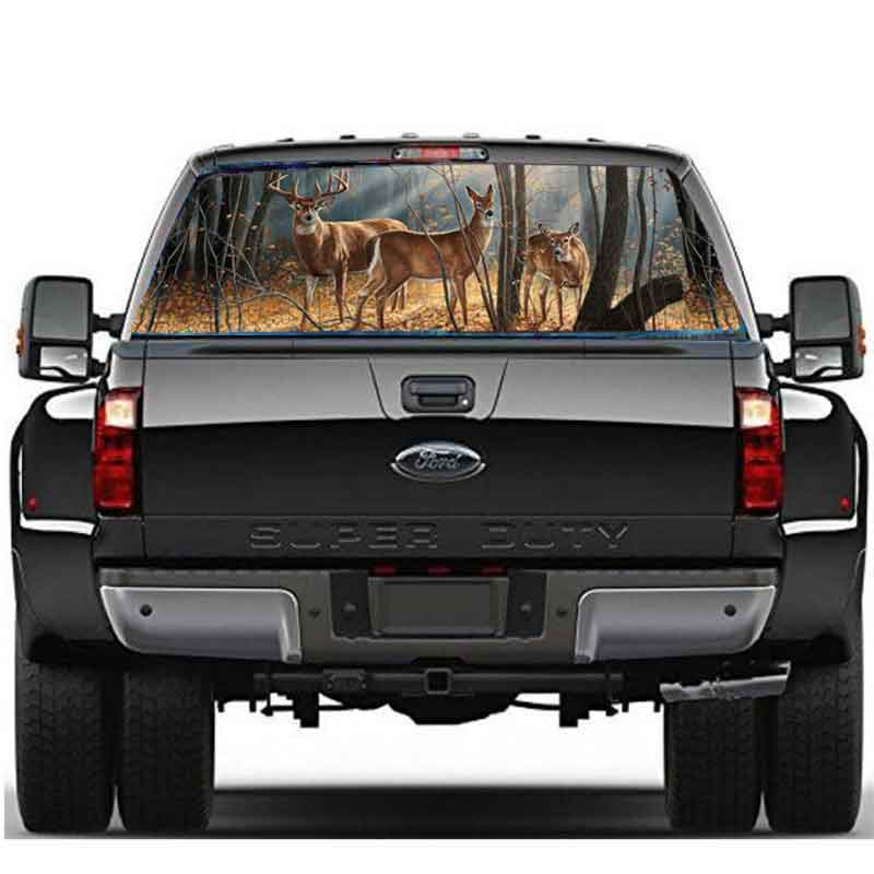 DEER FAMILY Window Graphic Tint Decal Sticker Truck for Car
