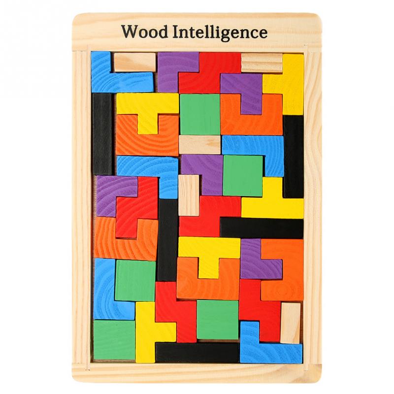 Baby Wooden Puzzles Toys Colorful Jigsaw Board Kids Children Magination Intellectual Educational Toys For Children Gift