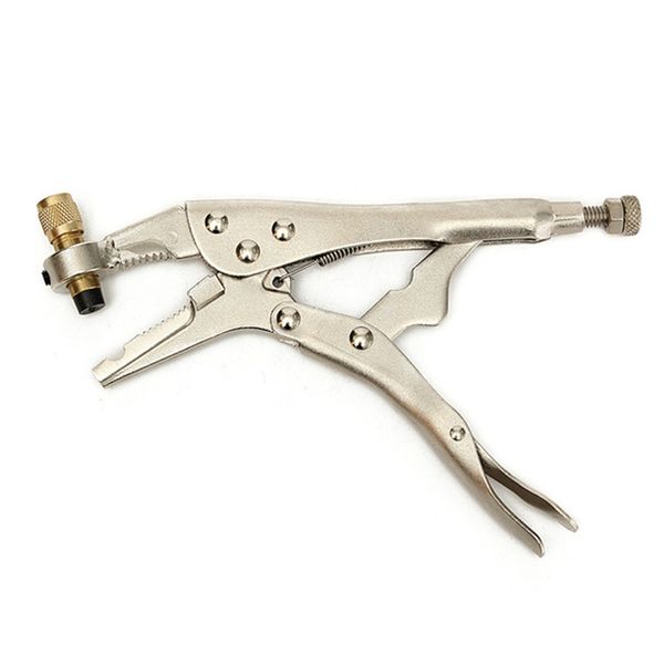 Freeshipping Air Conditioner Refrigerant Recovery Refrigeration Tube Steel Locking Plier Hand Tool