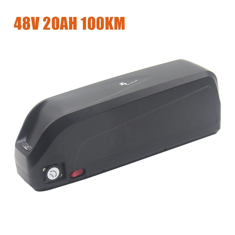 NEW High capacity 100KM Down tube battery 48V 20AH for ebike motor 200W to 1KW with 3A Fast charging charger